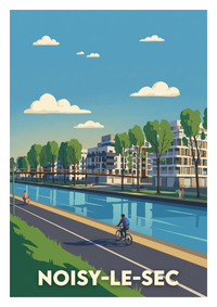 Affiche souvenir de Noisy-le-Sec – image brute sans cadre