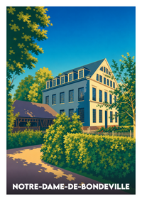 Affiche souvenir de Notre-Dame-de-Bondeville – image brute sans cadre