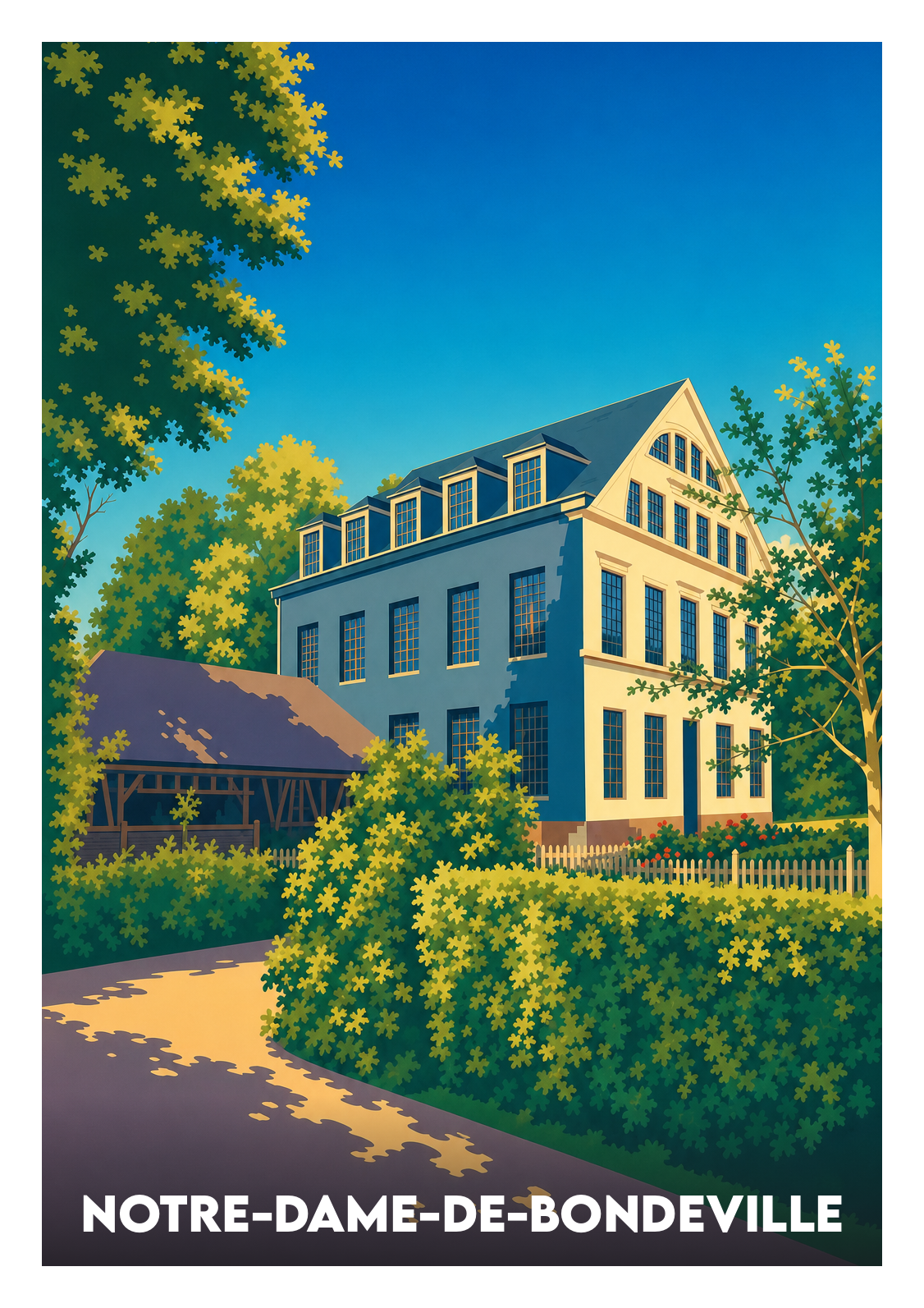 Affiche souvenir de Notre-Dame-de-Bondeville – image brute sans cadre