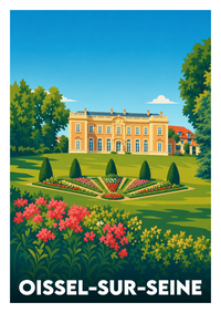 Affiche souvenir de Oissel-sur-Seine – image brute sans cadre