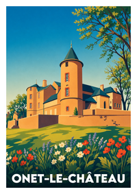 Affiche souvenir de Onet-le-Château – image brute sans cadre