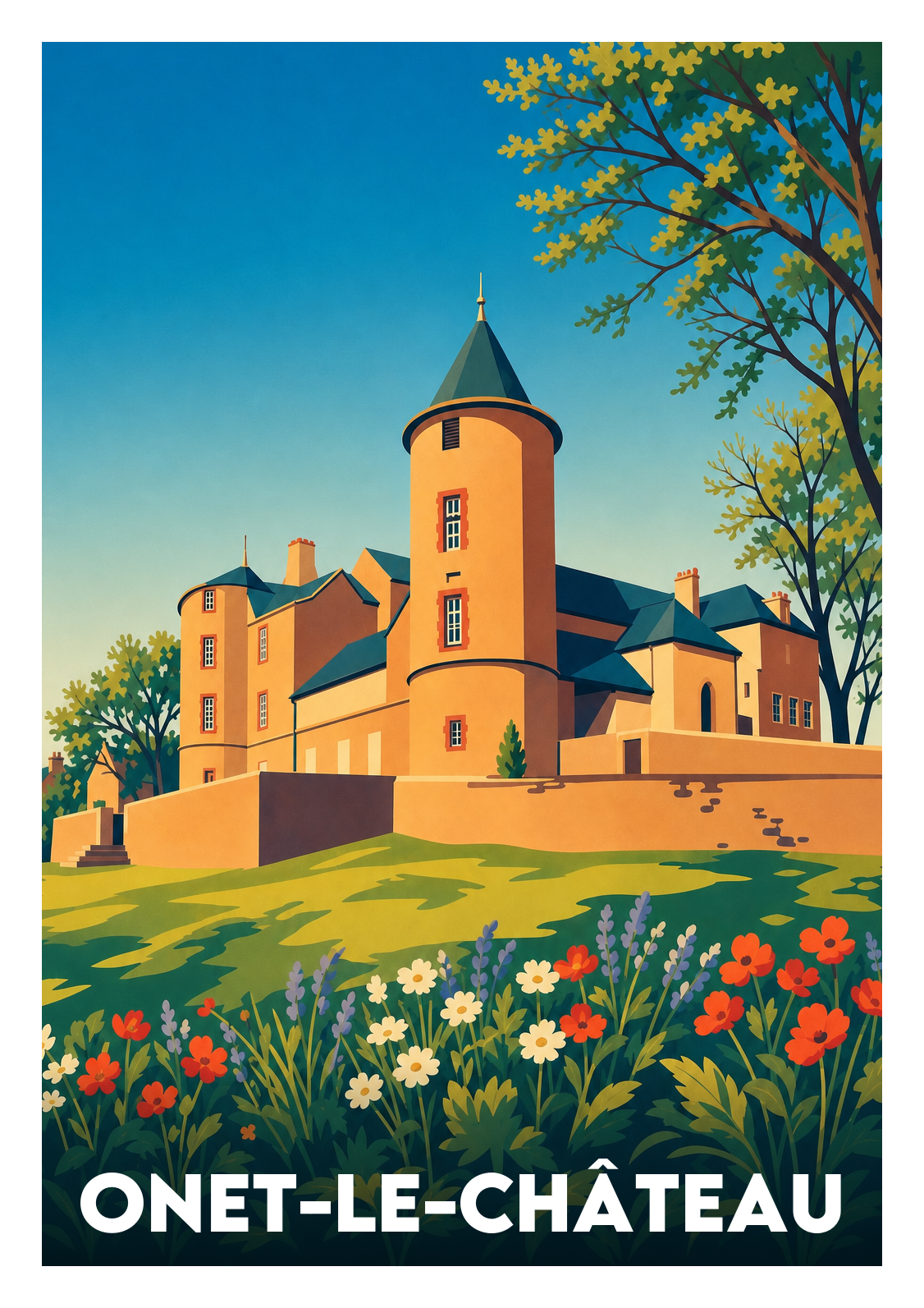 Affiche souvenir de Onet-le-Château – image brute sans cadre