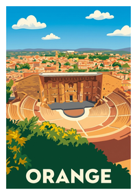 Affiche souvenir de Orange – image brute sans cadre
