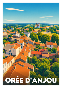 Affiche souvenir de Orée d'Anjou – image brute sans cadre