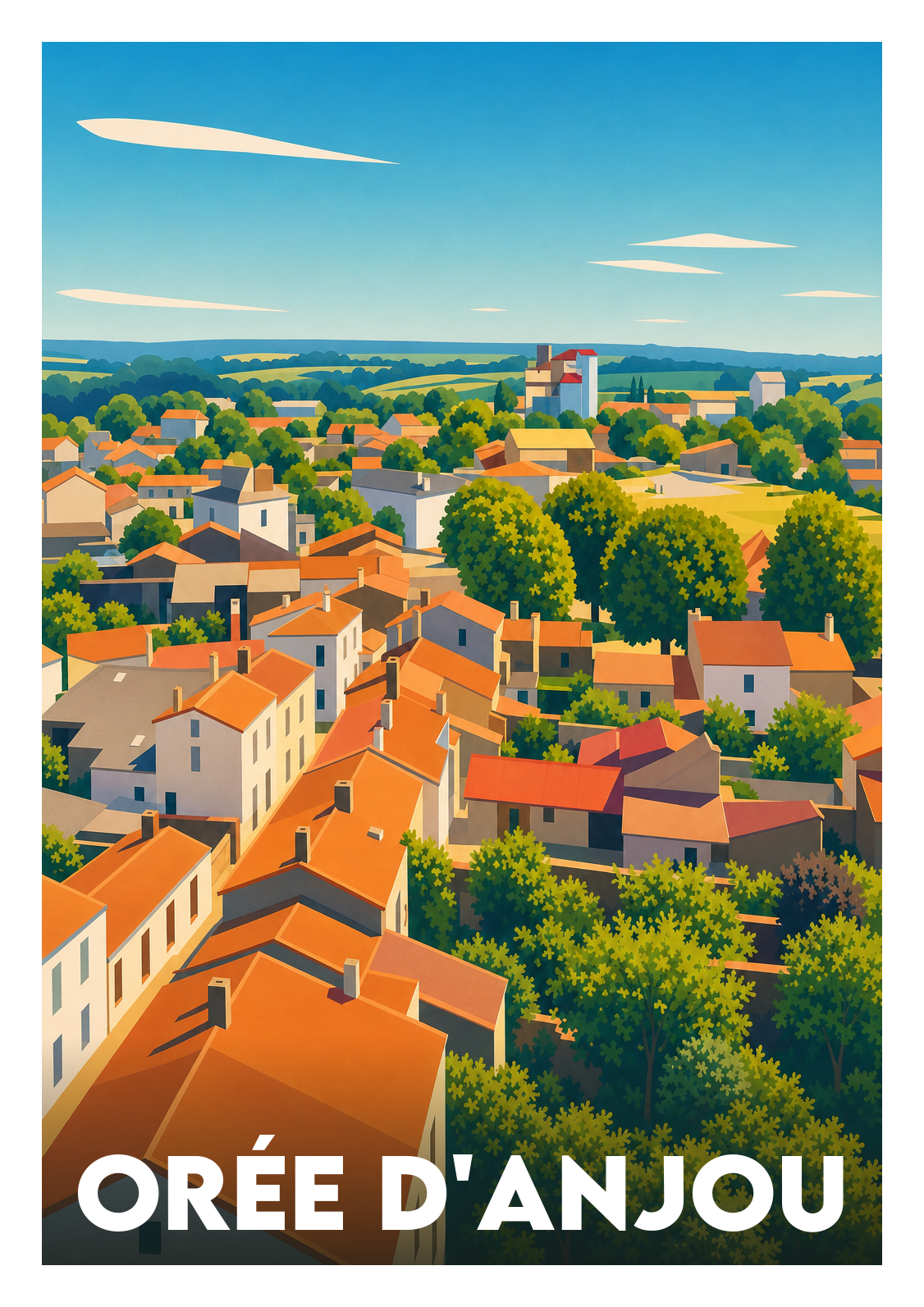 Affiche souvenir de Orée d'Anjou – image brute sans cadre