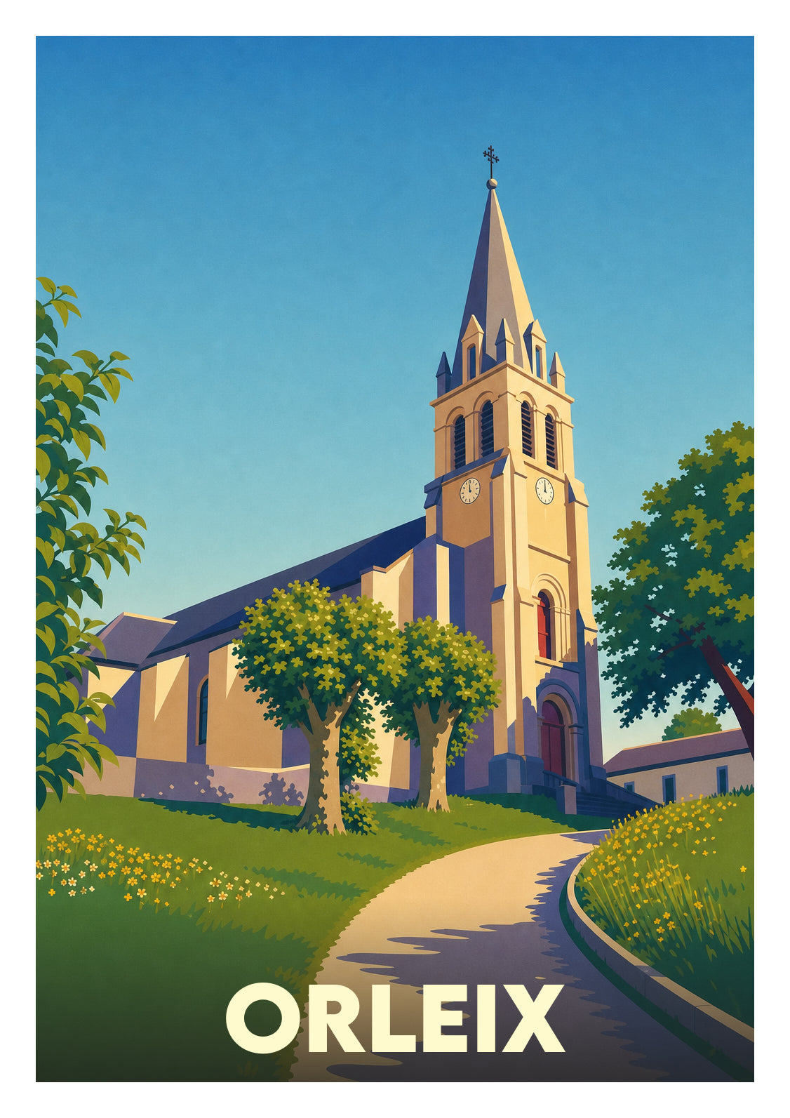 Affiche souvenir de Orleix – image brute sans cadre