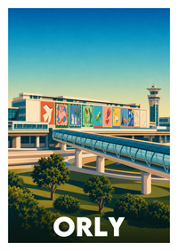 Affiche souvenir de Orly – image brute sans cadre
