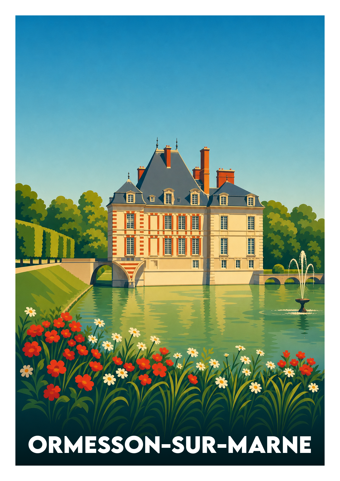 Affiche souvenir de Ormesson-sur-Marne – image brute sans cadre