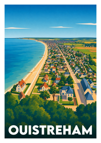Affiche souvenir de Ouistreham – image brute sans cadre
