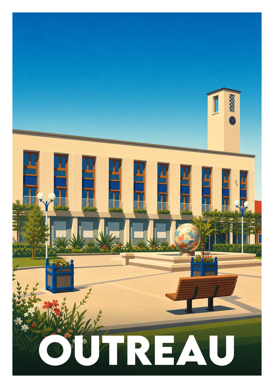 Affiche souvenir de Outreau – image brute sans cadre