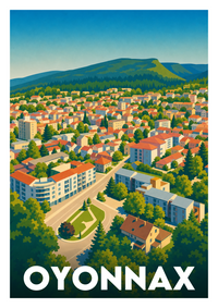 Affiche souvenir de Oyonnax – image brute sans cadre