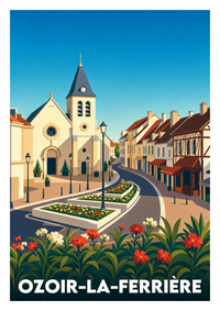 Affiche souvenir de Ozoir-la-Ferrière – image brute sans cadre