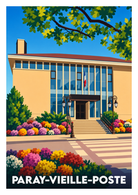 Affiche souvenir de Paray-Vieille-Poste – image brute sans cadre