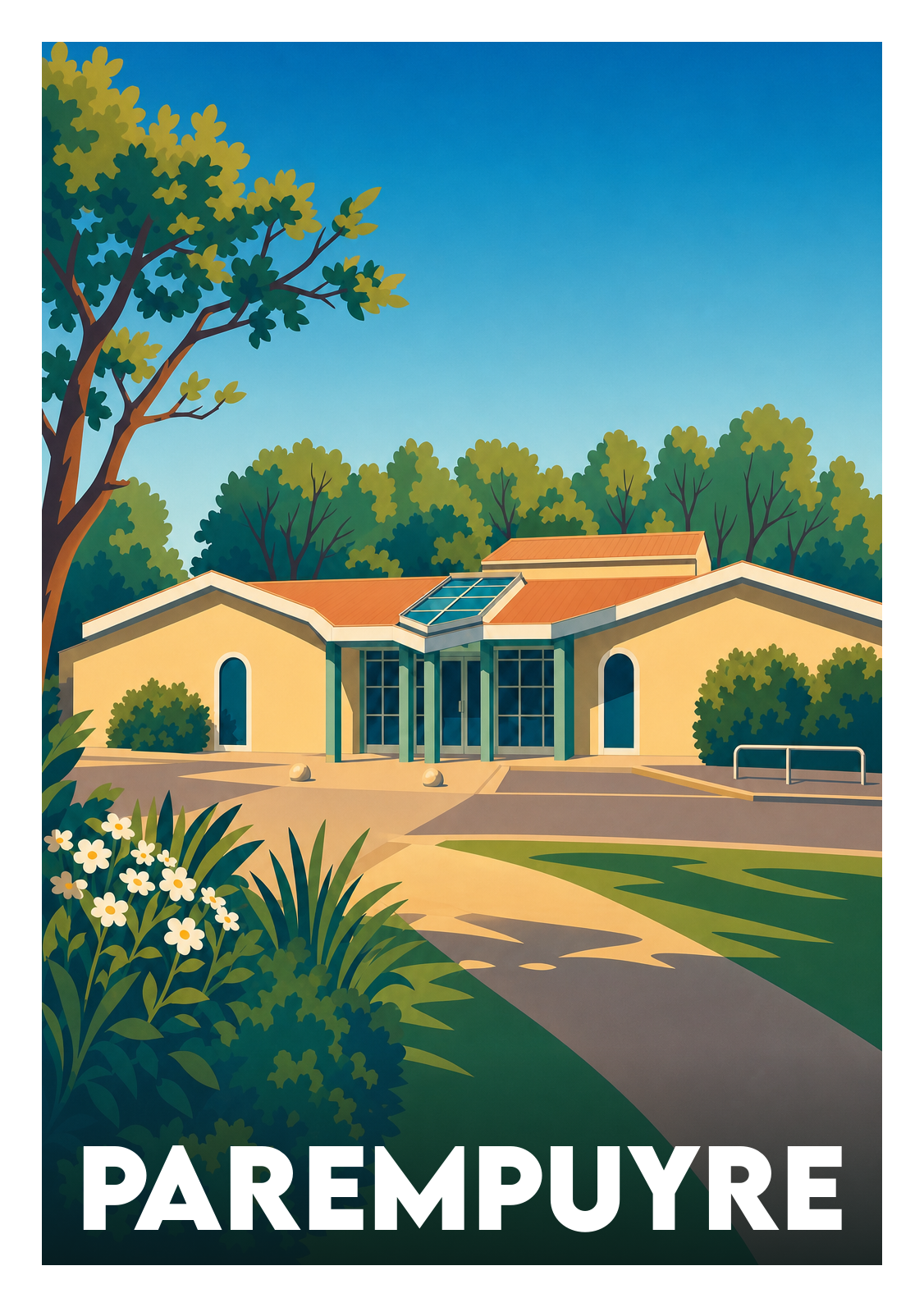 Affiche souvenir de Parempuyre – image brute sans cadre