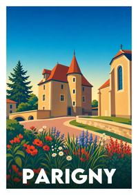 Affiche souvenir de Parigny – image brute sans cadre