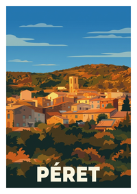 Affiche souvenir de Péret – image brute sans cadre