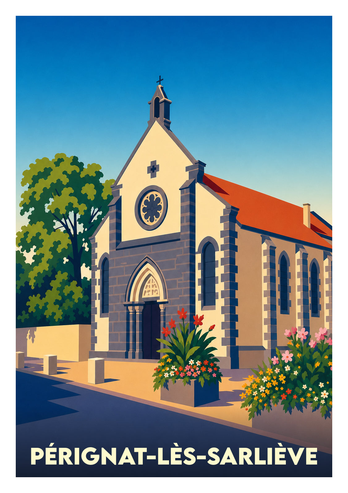 Affiche souvenir de Pérignat-lès-Sarliève – image brute sans cadre