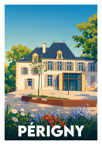 Affiche souvenir de Périgny – image brute sans cadre