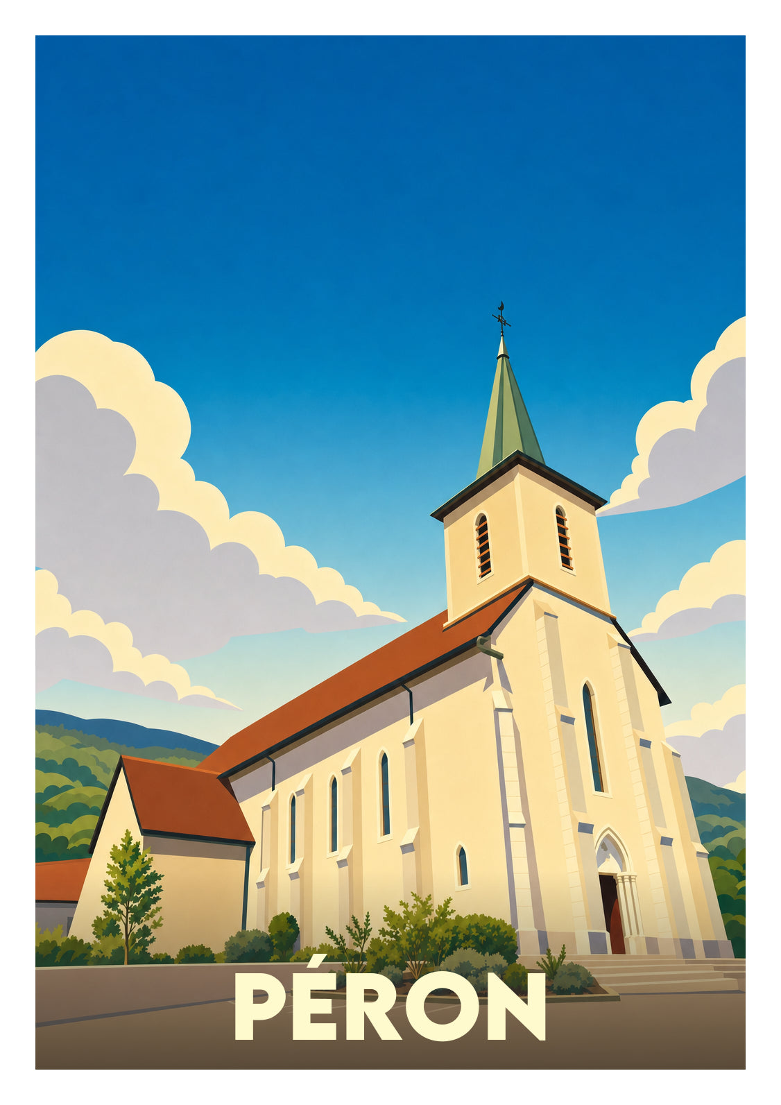 Affiche souvenir de Péron – image brute sans cadre