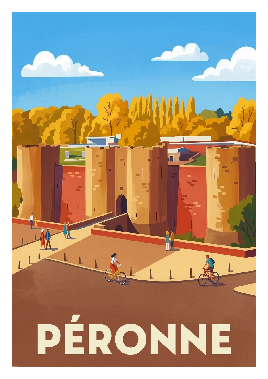 Affiche souvenir de Péronne – image brute sans cadre