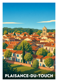 Affiche souvenir de Plaisance-du-Touch – image brute sans cadre