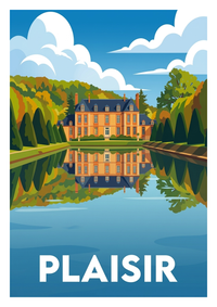 Affiche souvenir de Plaisir – image brute sans cadre