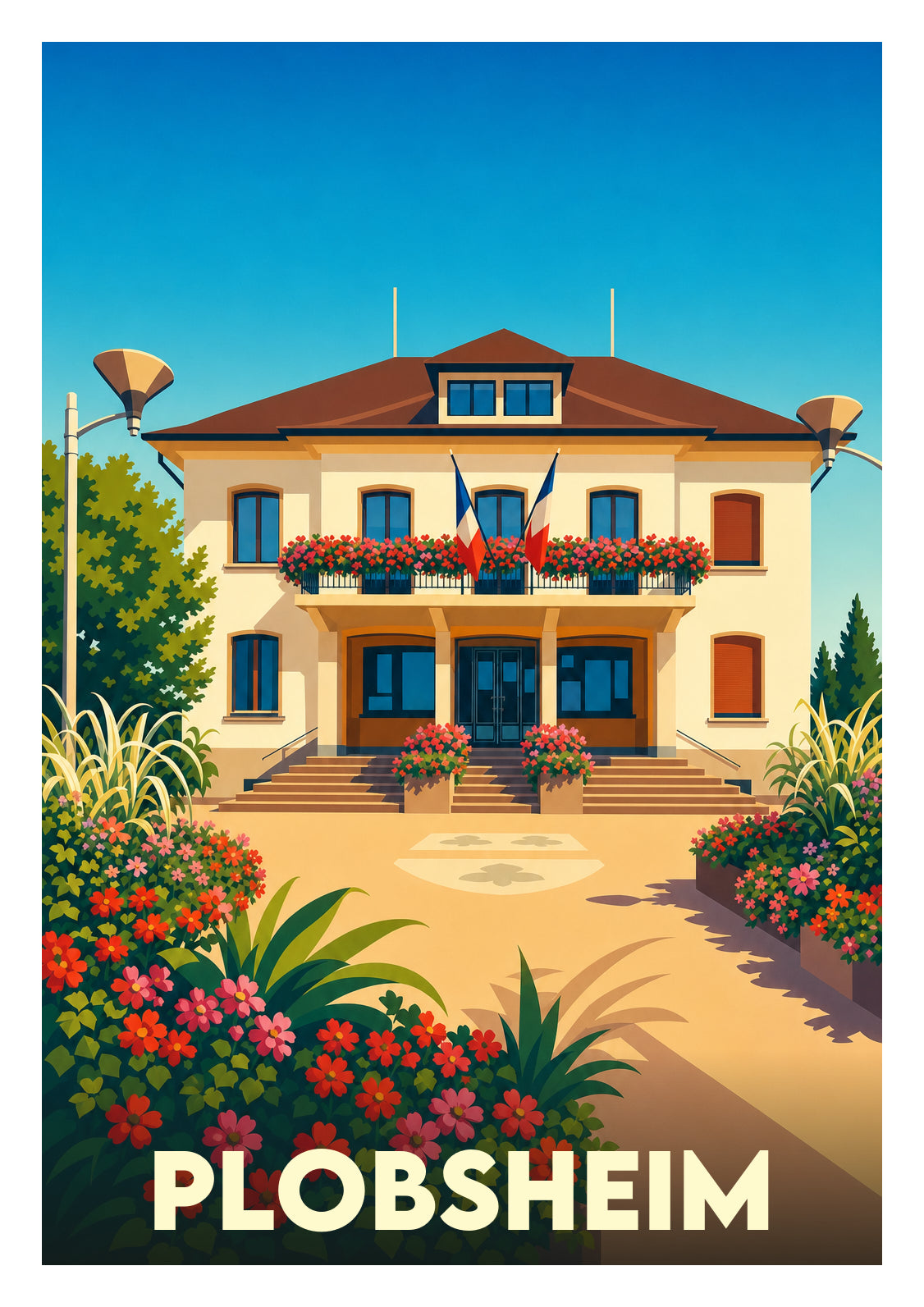 Affiche souvenir de Plobsheim – image brute sans cadre