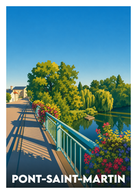 Affiche souvenir de Pont-Saint-Martin – image brute sans cadre