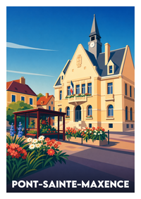 Affiche souvenir de Pont-Sainte-Maxence – image brute sans cadre
