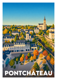 Affiche souvenir de Pontchâteau – image brute sans cadre