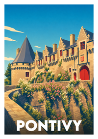 Affiche souvenir de Pontivy – image brute sans cadre