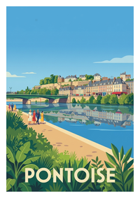 Affiche souvenir de Pontoise – image brute sans cadre