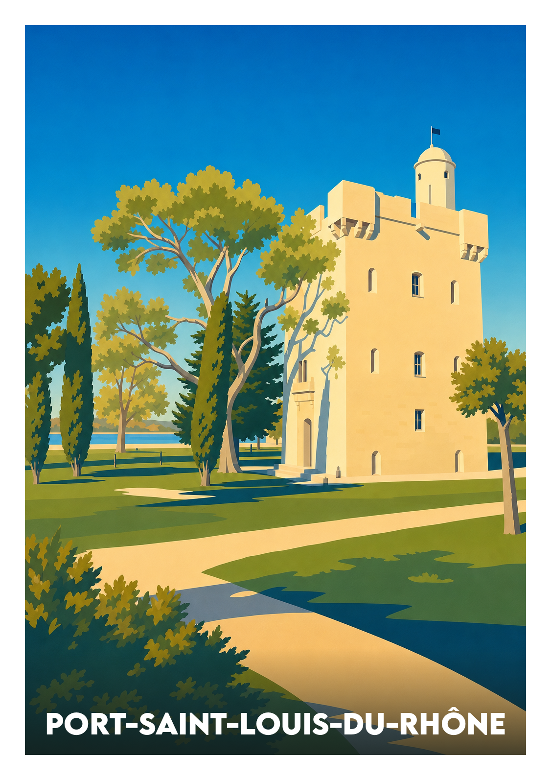 Affiche souvenir de Port-Saint-Louis-du-Rhône – image brute sans cadre