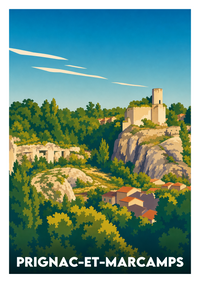 Affiche souvenir de Prignac-et-Marcamps – image brute sans cadre