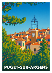 Affiche souvenir de Puget-sur-Argens – image brute sans cadre