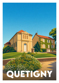 Affiche souvenir de Quetigny – image brute sans cadre