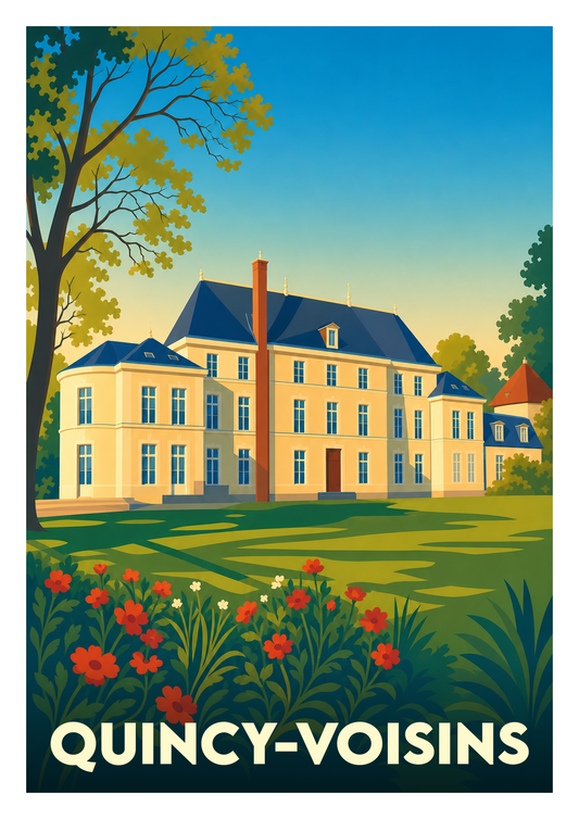Affiche souvenir de Quincy-Voisins – image brute sans cadre