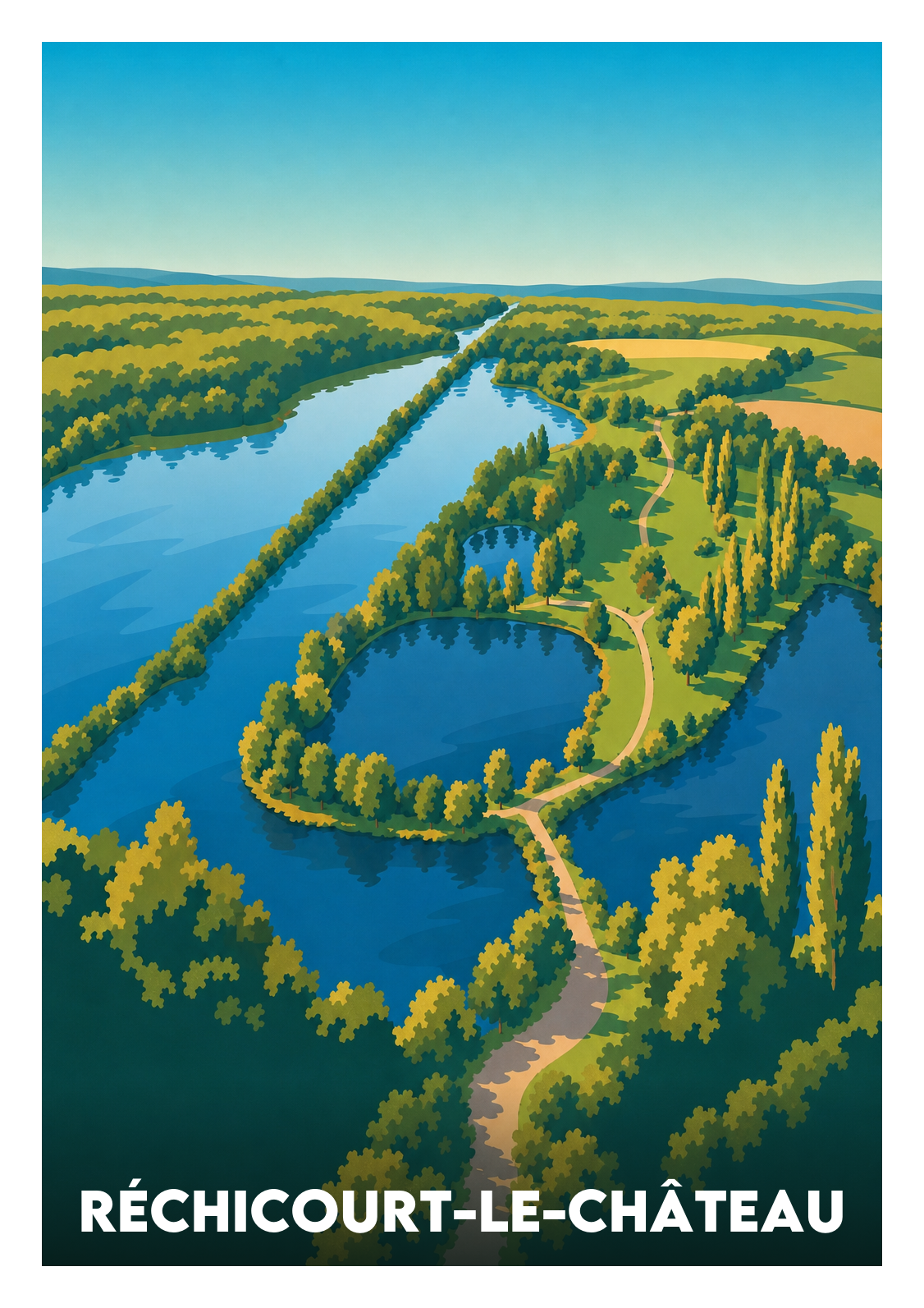 Affiche souvenir de Réchicourt-le-Château – image brute sans cadre
