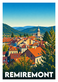 Affiche souvenir de Remiremont – image brute sans cadre