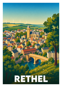 Affiche souvenir de Rethel – image brute sans cadre