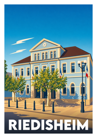 Affiche souvenir de Riedisheim – image brute sans cadre