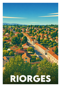 Affiche souvenir de Riorges – image brute sans cadre