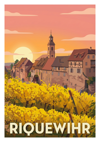 Affiche souvenir de Riquewihr – image brute sans cadre