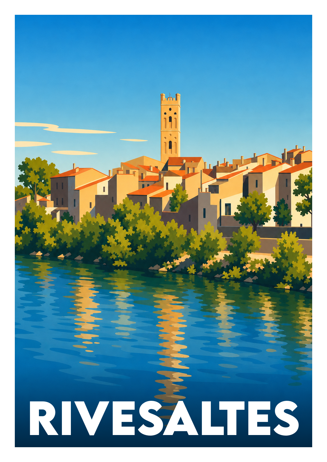 Affiche souvenir de Rivesaltes – image brute sans cadre