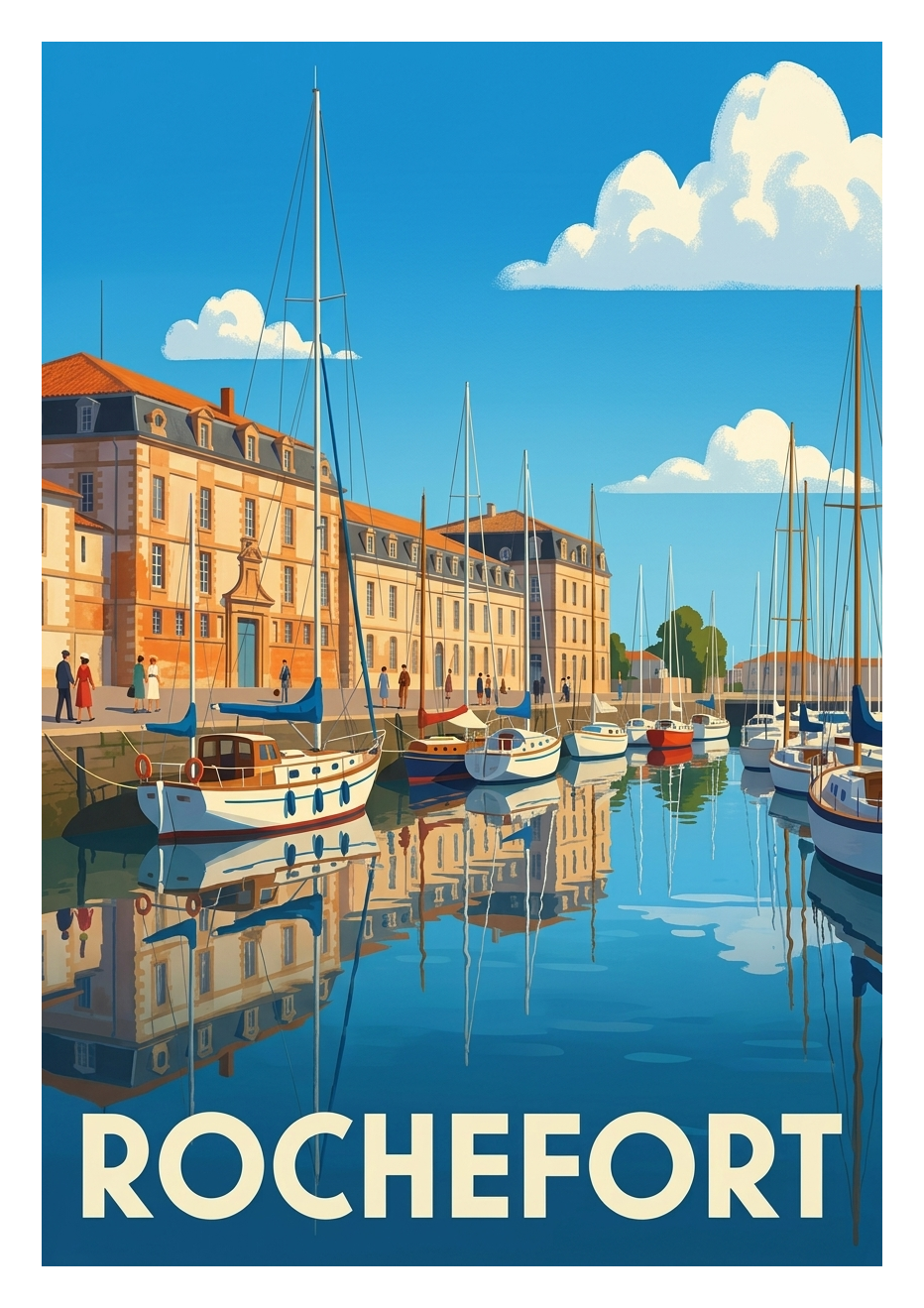 Affiche souvenir de Rochefort – image brute sans cadre