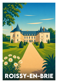 Affiche souvenir de Roissy-en-Brie – image brute sans cadre