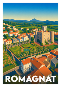 Affiche souvenir de Romagnat – image brute sans cadre