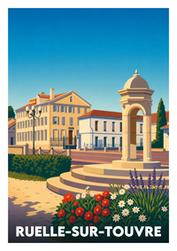 Affiche souvenir de Ruelle-sur-Touvre – image brute sans cadre