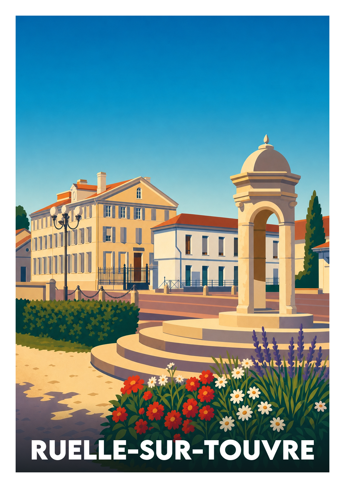 Affiche souvenir de Ruelle-sur-Touvre – image brute sans cadre