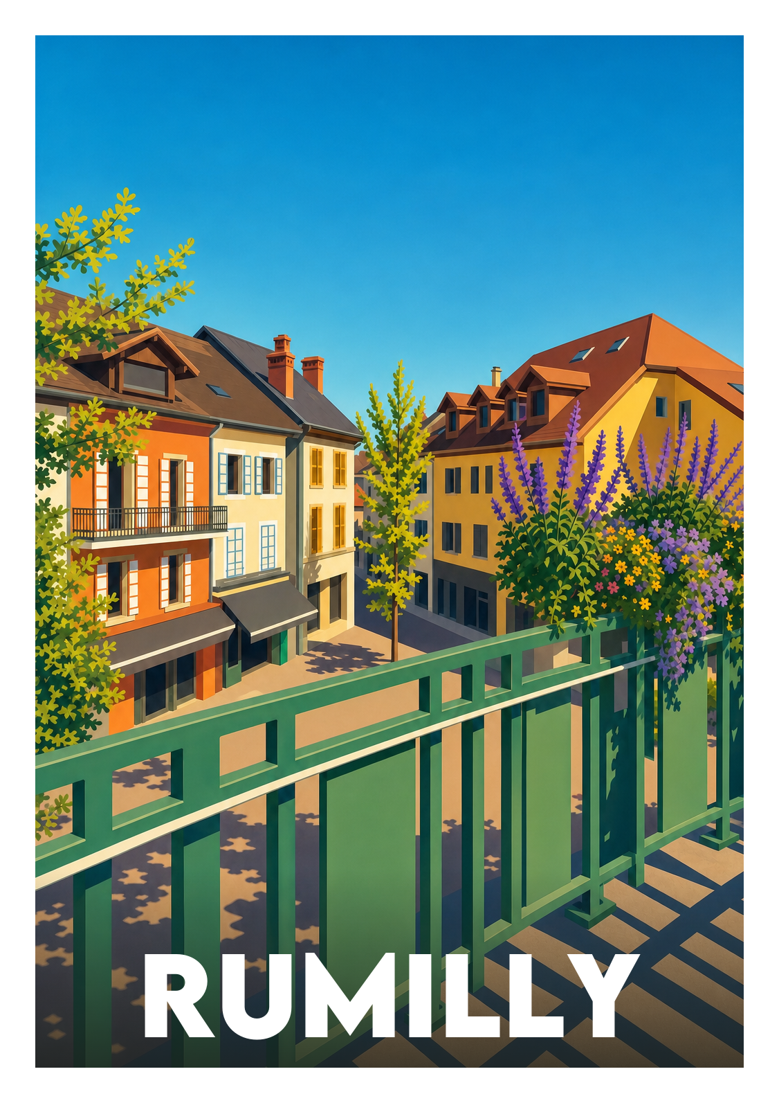 Affiche souvenir de Rumilly – image brute sans cadre
